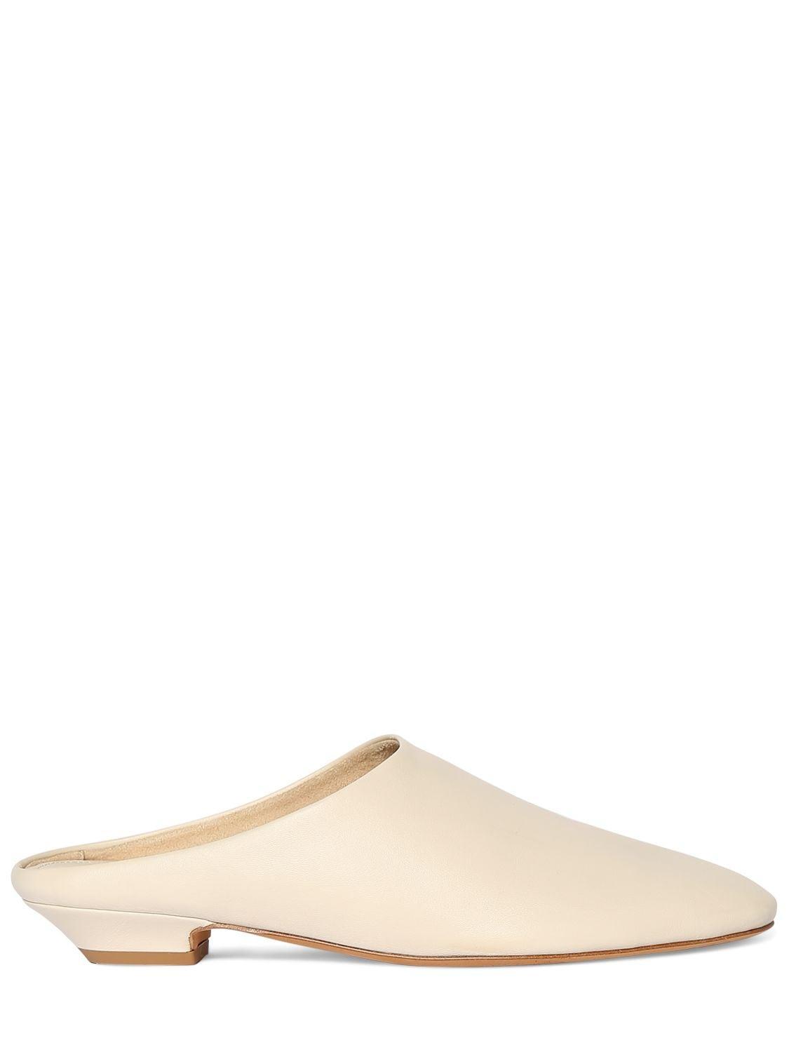 Otto Leather Slippers In Off White Product Image