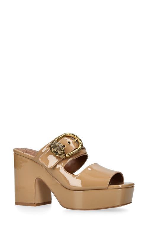 Kurt Geiger London Mayfair Patent Leather Crystal Buckle Platform Sandals Product Image