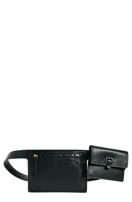 Leather Belt Bag In Black Product Image