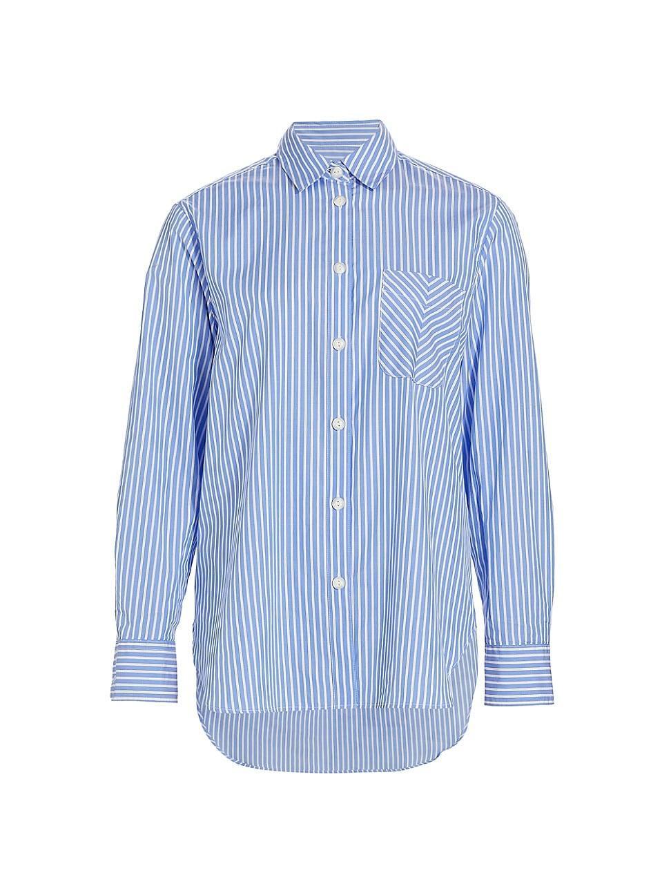 Womens Maxine Striped Button-Front Shirt product image