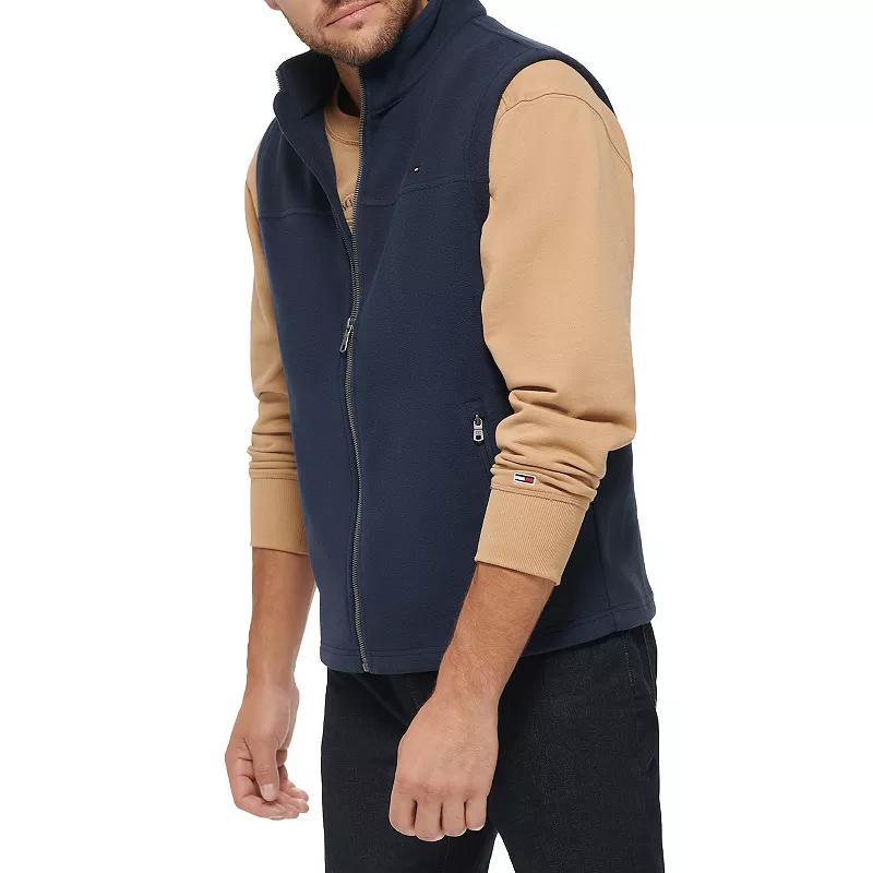 Mens Tommy Hilfiger Fleece Vest Turq/Blue Product Image