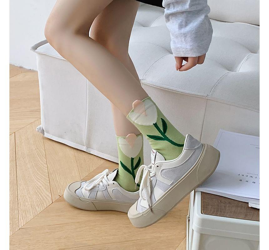 Floral Print Socks Product Image