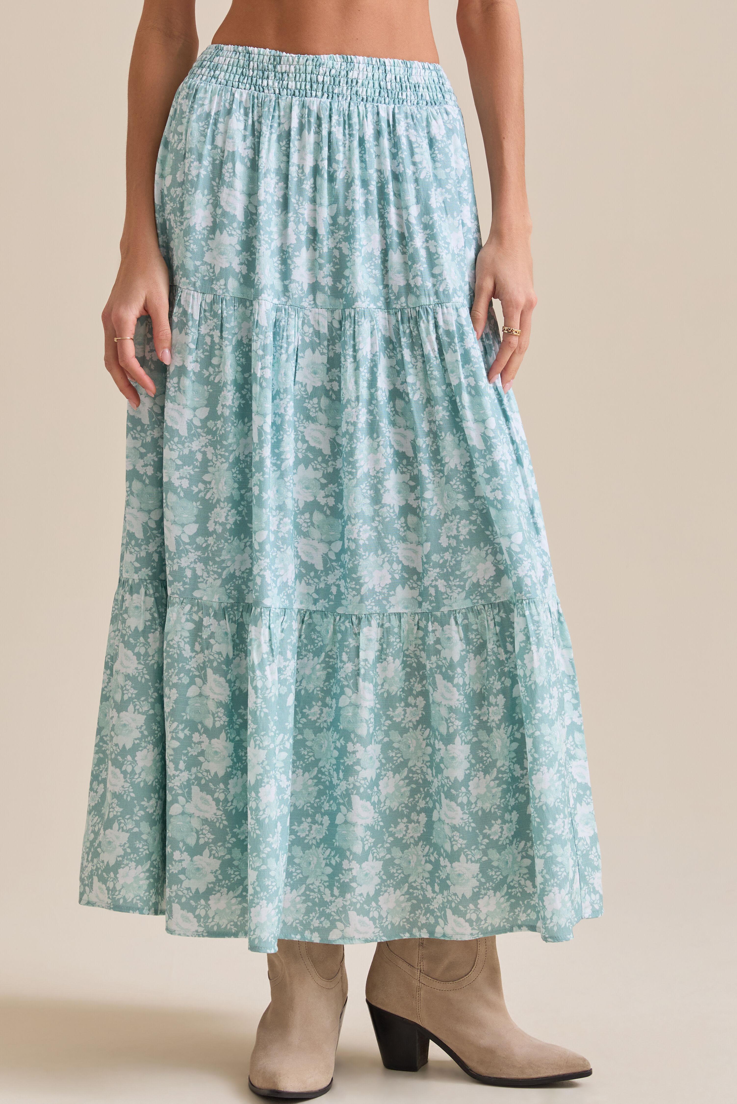 Calsi Floral Midi Skirt Product Image