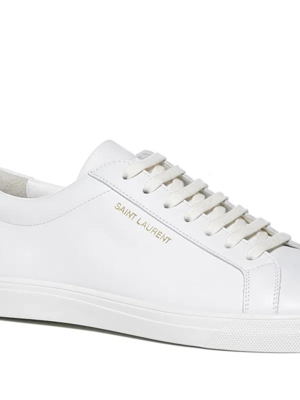 White Leather Andy Sneakers Product Image