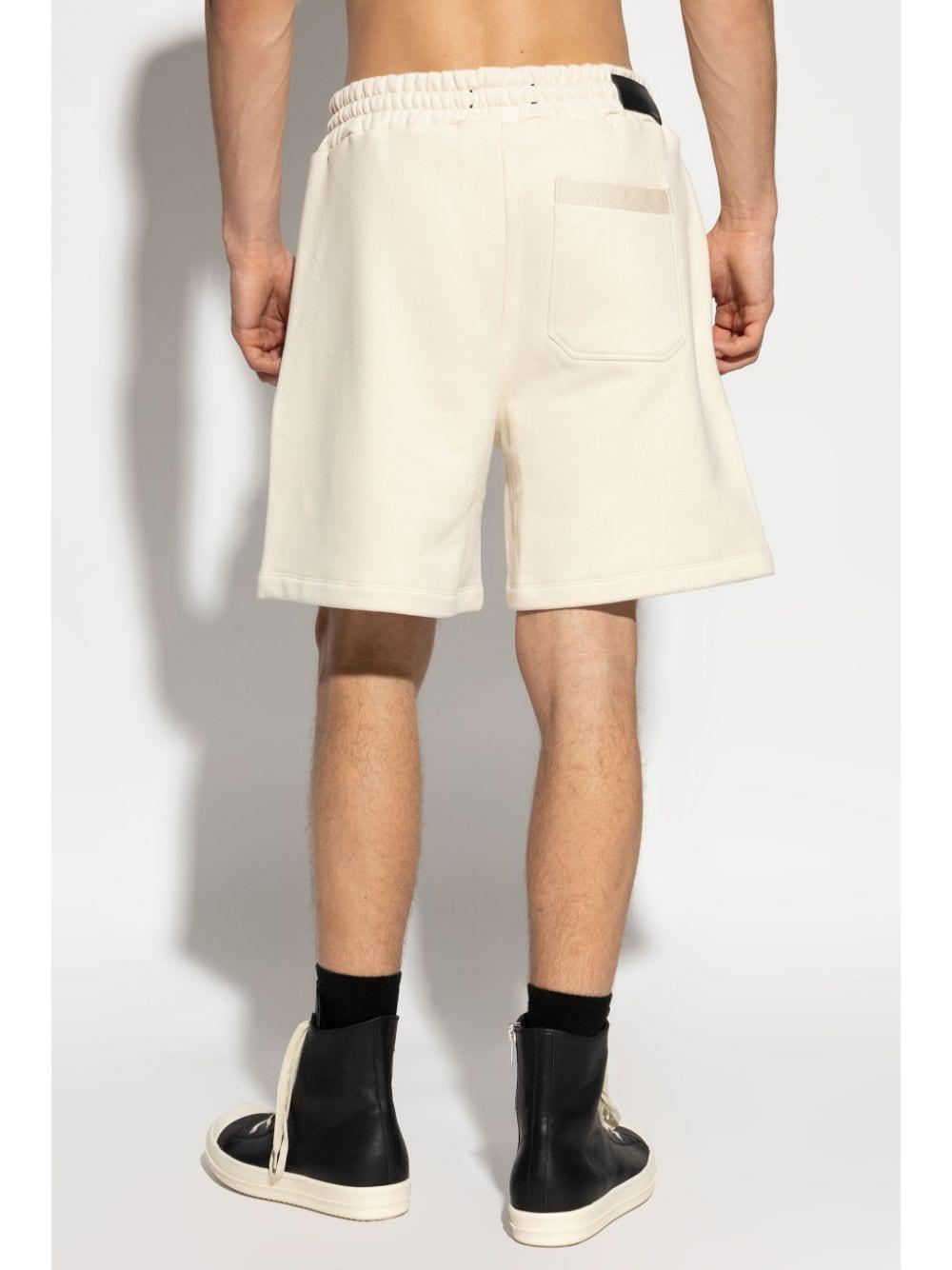 Embroidered Logo Shorts In Neutrals Product Image