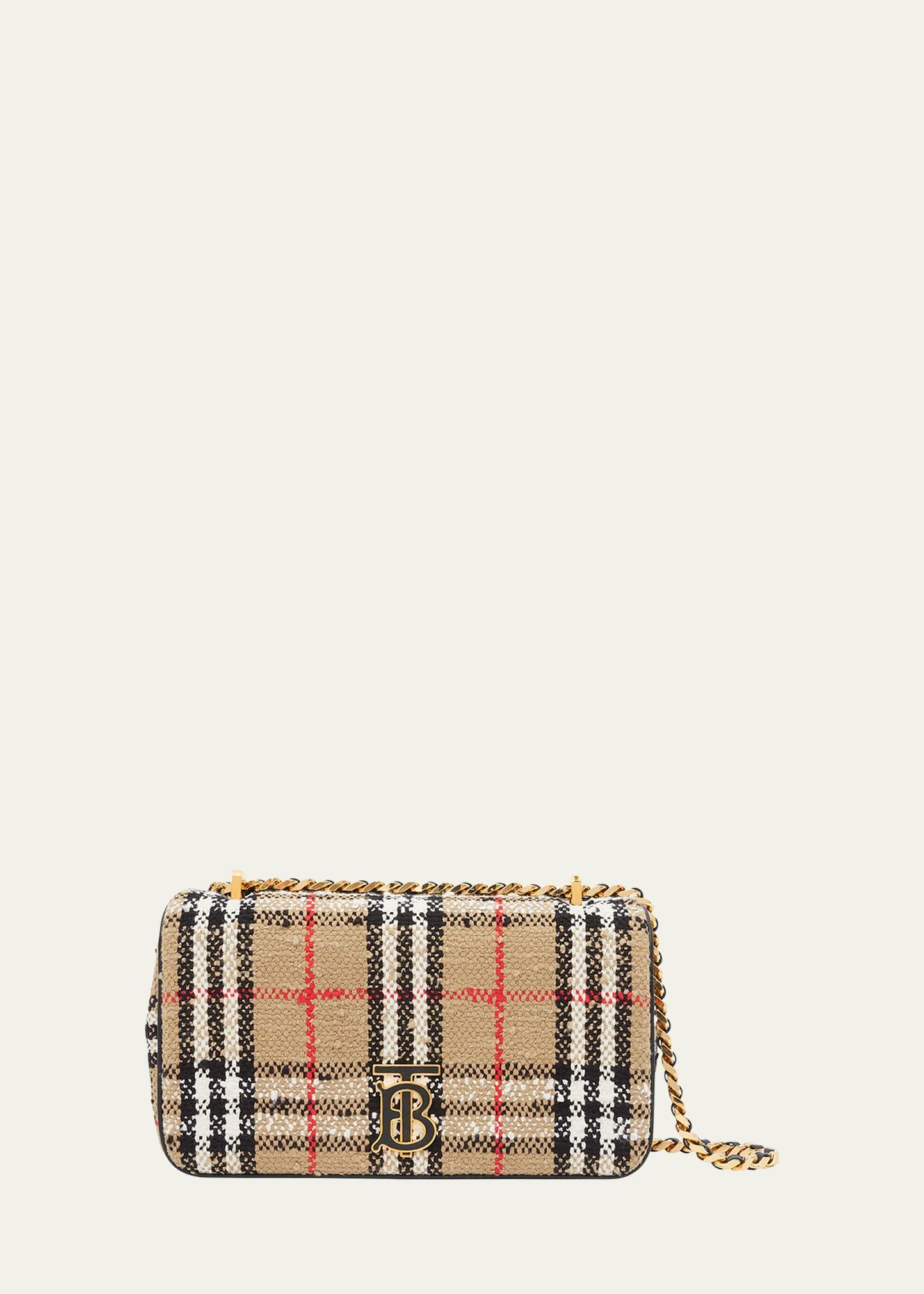 burberry Small Lola Woven Check Crossbody Product Image