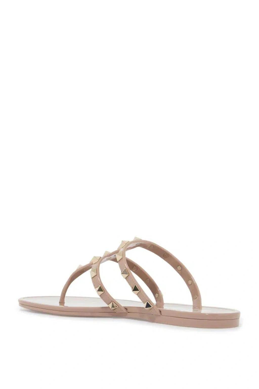 Rockstud Pvc Thong Sandals In Neutro Product Image