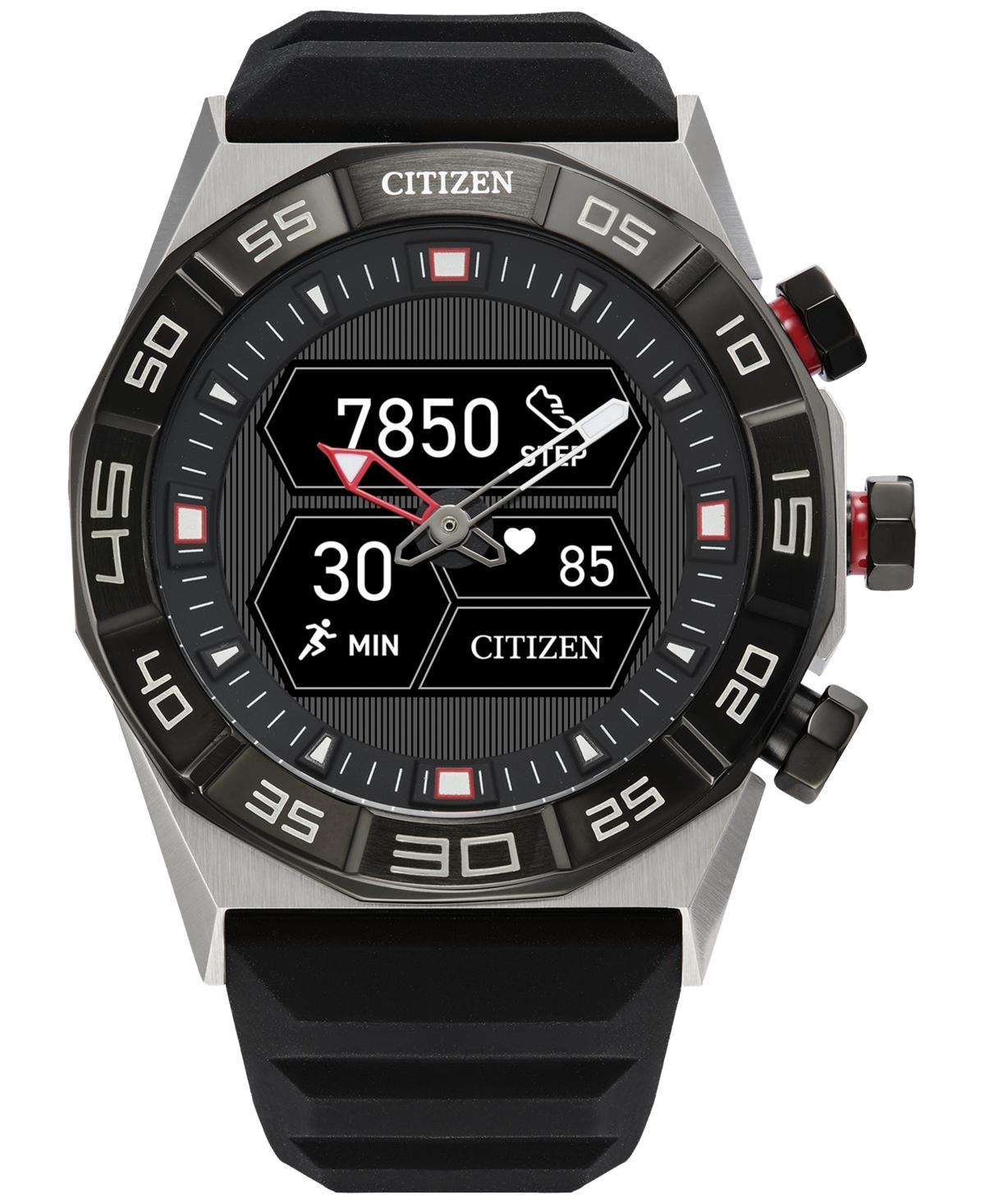 Citizen Mens Cz Smart Hybrid Black Silicone Strap Smart Watch 44mm Product Image