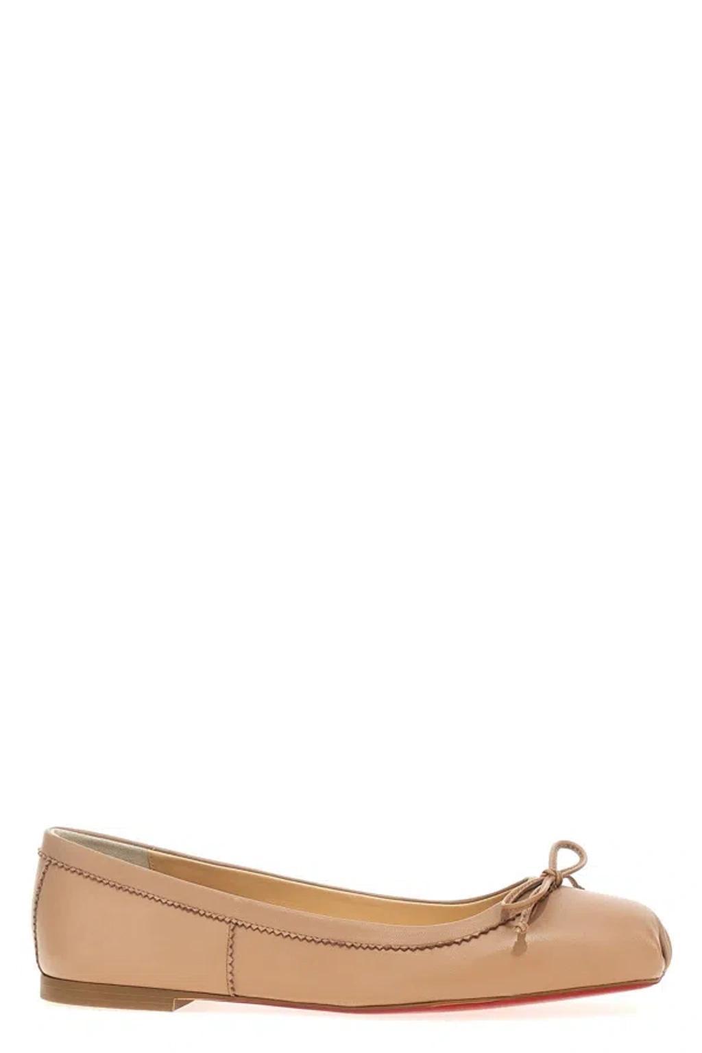 Mamadrague Napa Bow Ballerina Flats In Cream Product Image