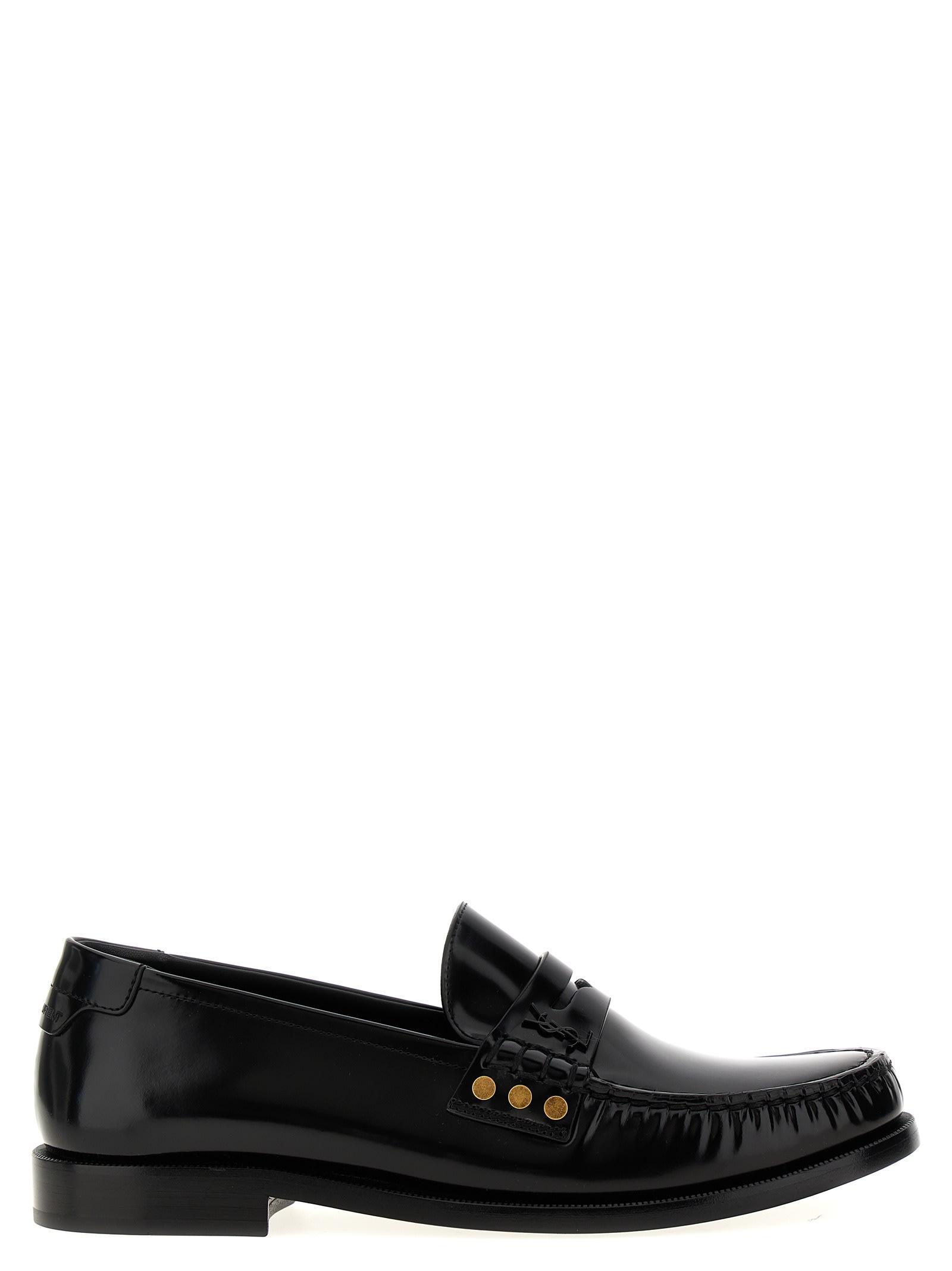 SAINT LAURENT Le Loafer Leather Moccasins In Black Product Image