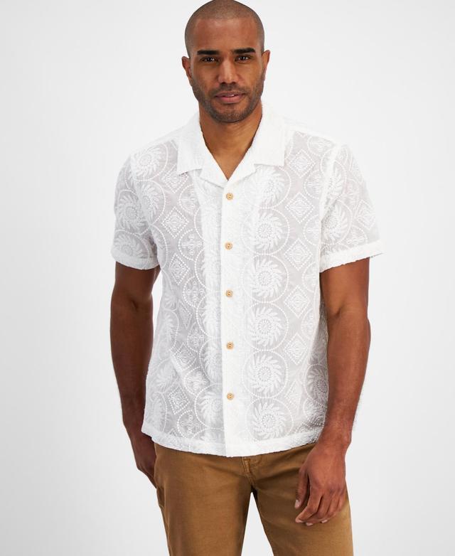 Men's Emory Embroidered Short Sleeve Button-Front Camp Shirt Product Image