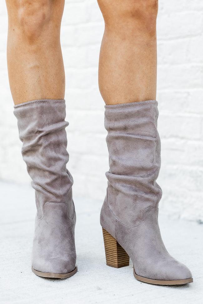 Christie Taupe Slouchy Suede Bootie FINAL SALE Product Image