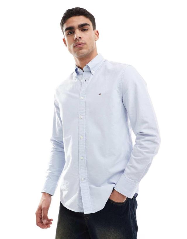 Tommy Hilfiger regular fit oxford shirt in pale blue Product Image