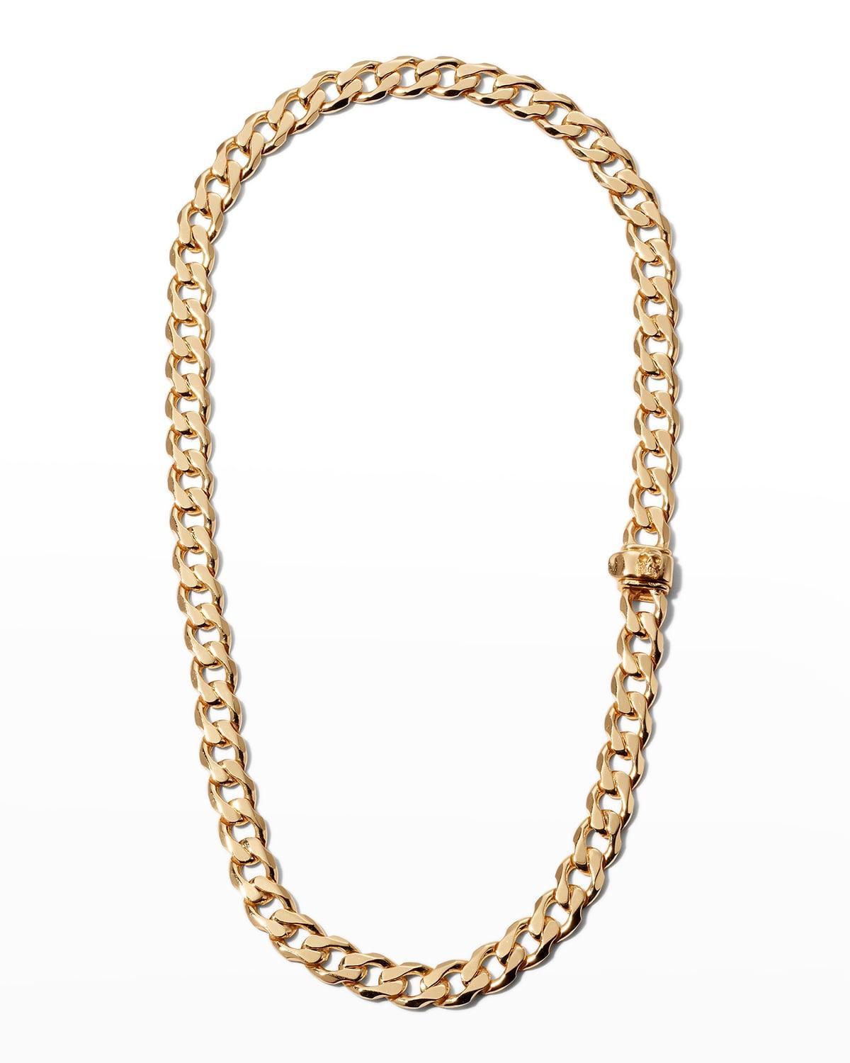 Mens Gold Edge 24K Gold-Plated Chain Necklace Product Image