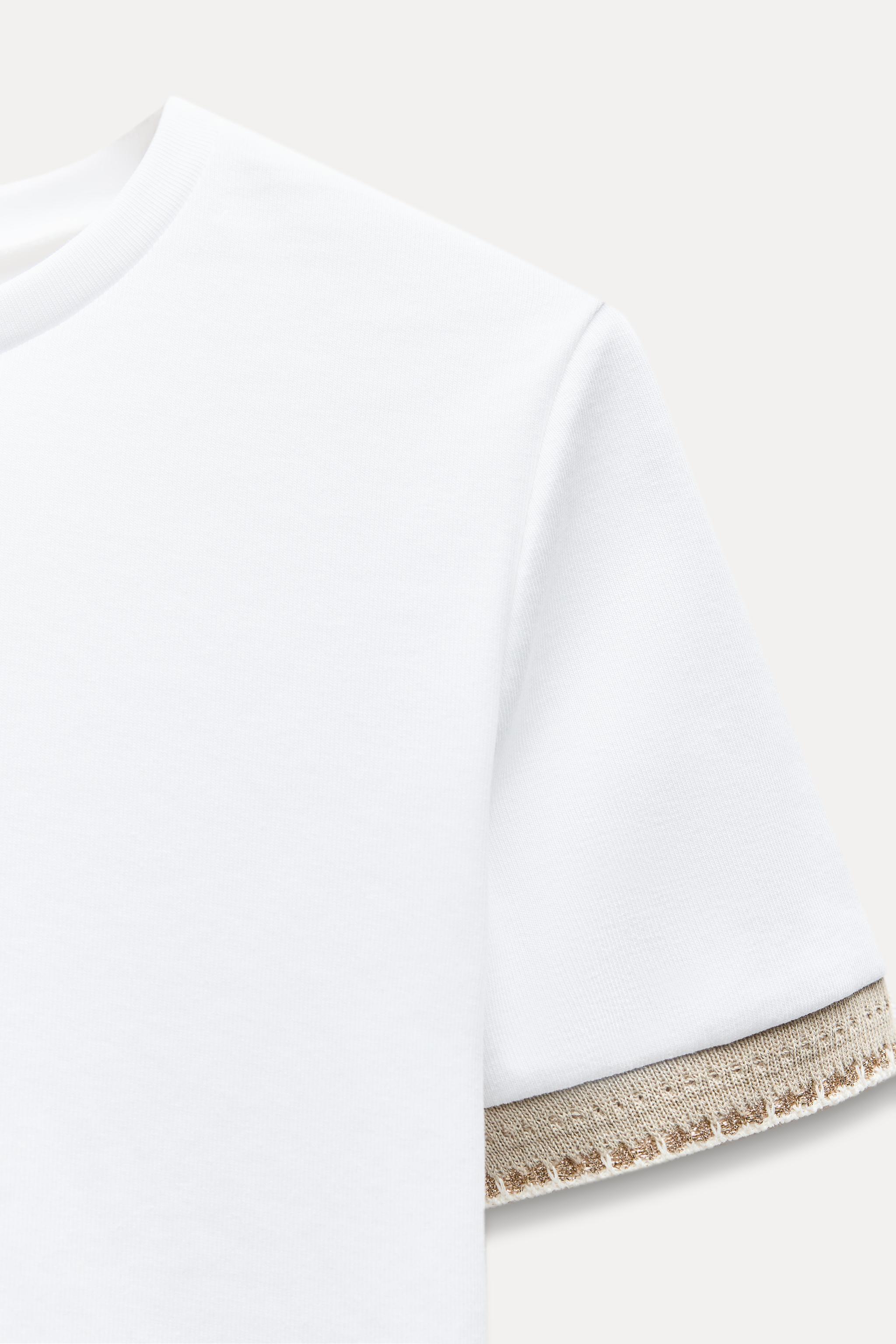 RHINESTONE TRIM T-SHIRT Product Image