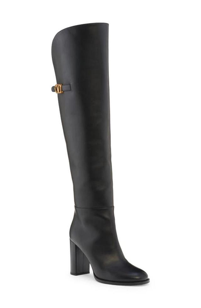 Vlogo Signature Over The Knee Boot In Black Product Image