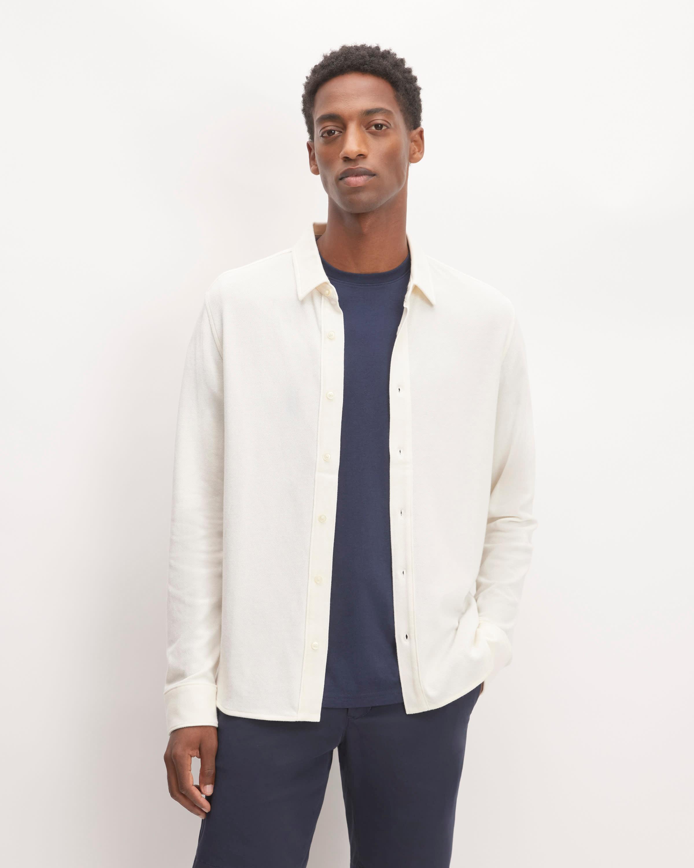 Mens Long-Sleeve Pique Shirt by Everlane product image