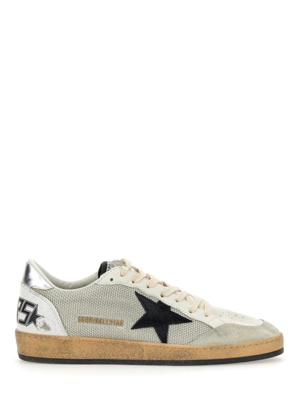 GOLDEN GOOSE Ball-star Low-top Sneakers In Metallic Product Image