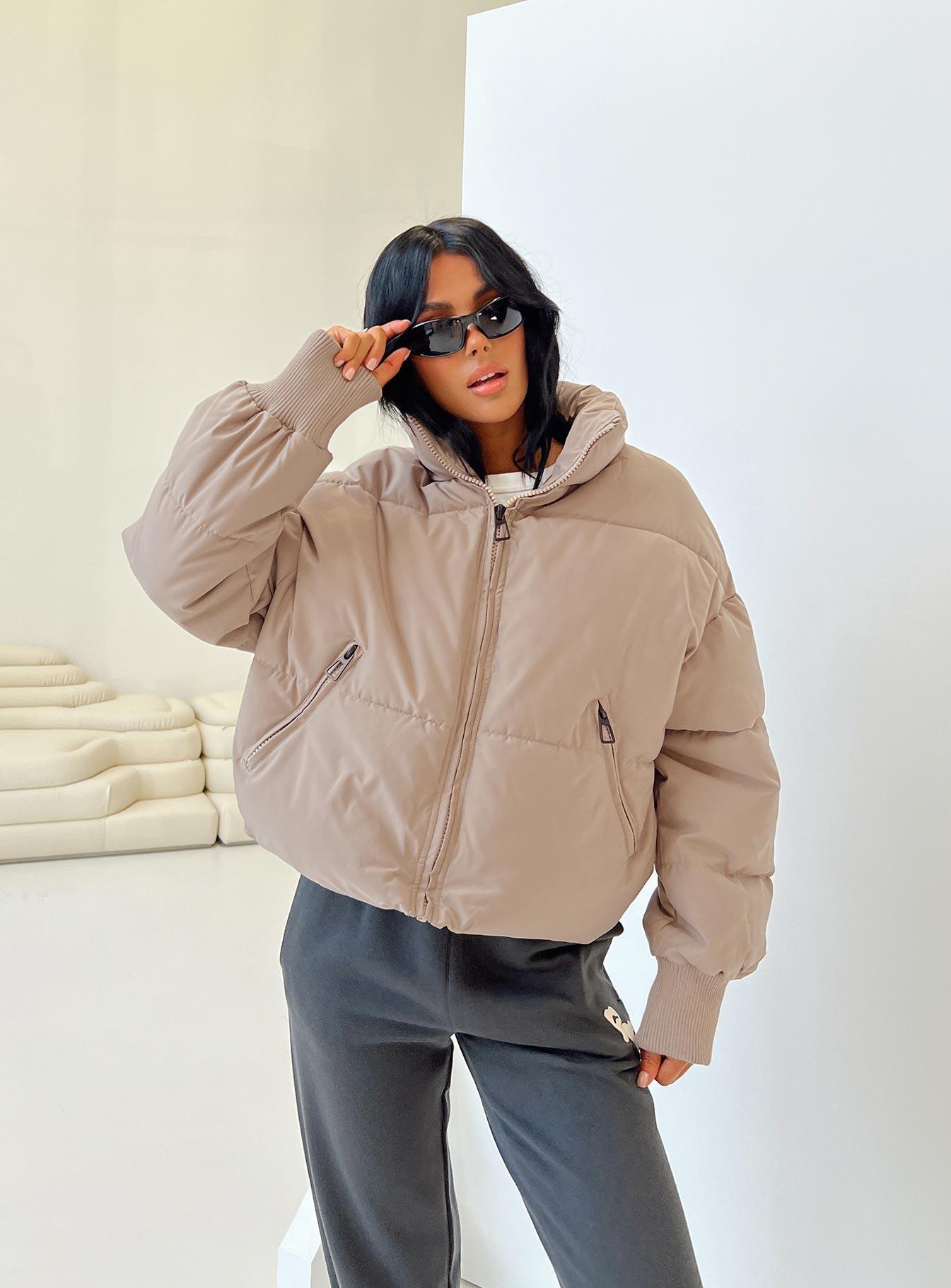 7th Avenue Puffer Jacket Beige Product Image