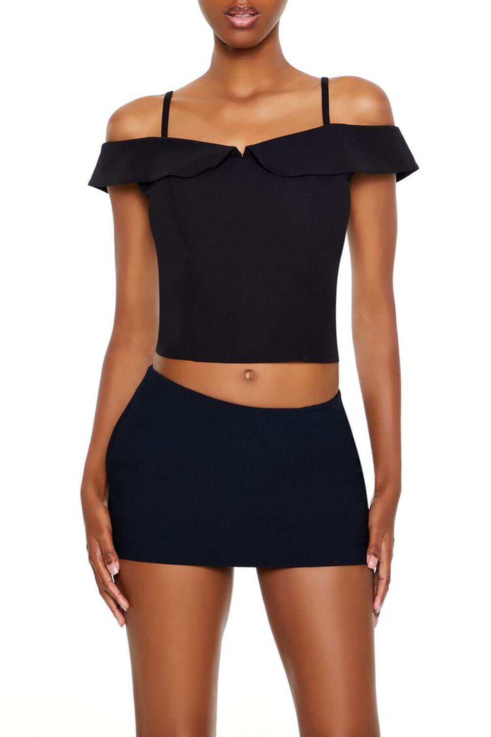 Open-Shoulder Crop Top | Forever 21 Product Image