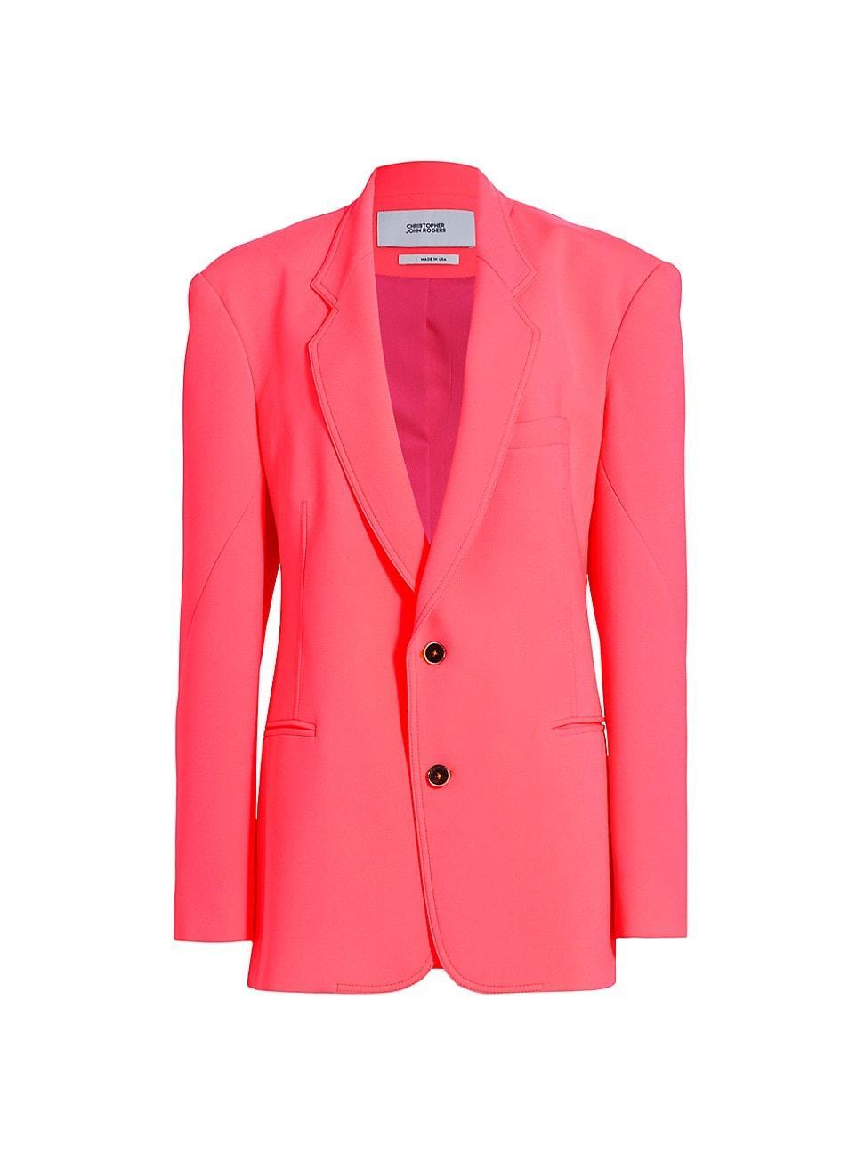 Womens Oversized Crepe Suit Jacket Product Image