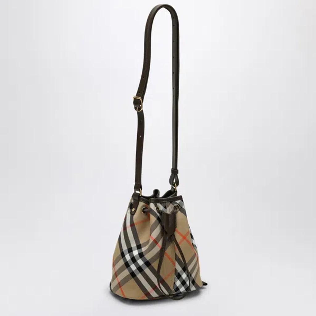 BURBERRY Small Bucket With Shoulder Strap Check Product Image