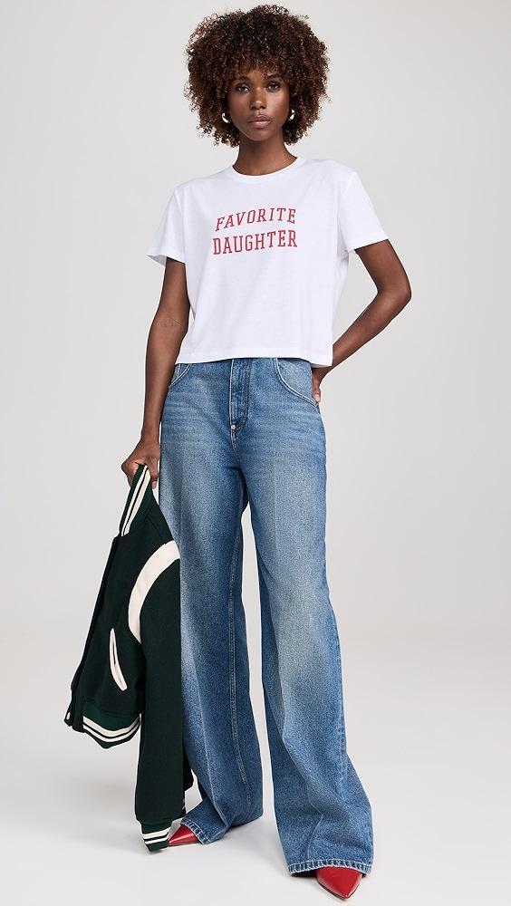 Favorite Daughter Favorite Daughter Cropped Collegiate Tee | Shopbop Product Image