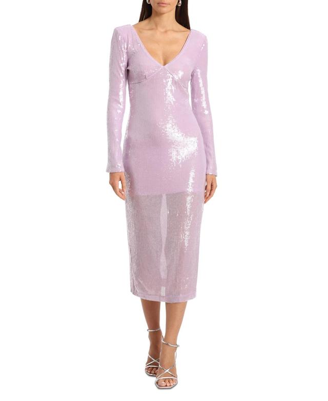 Women's Sequined Bodycon Midi Dress Product Image