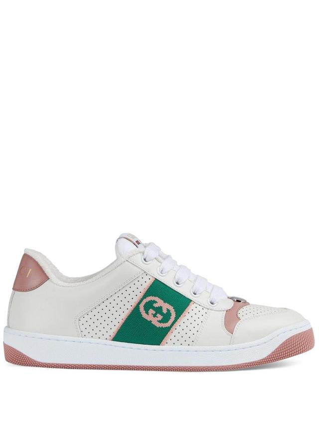 Screener Low-top Sneakers In White,pink Product Image