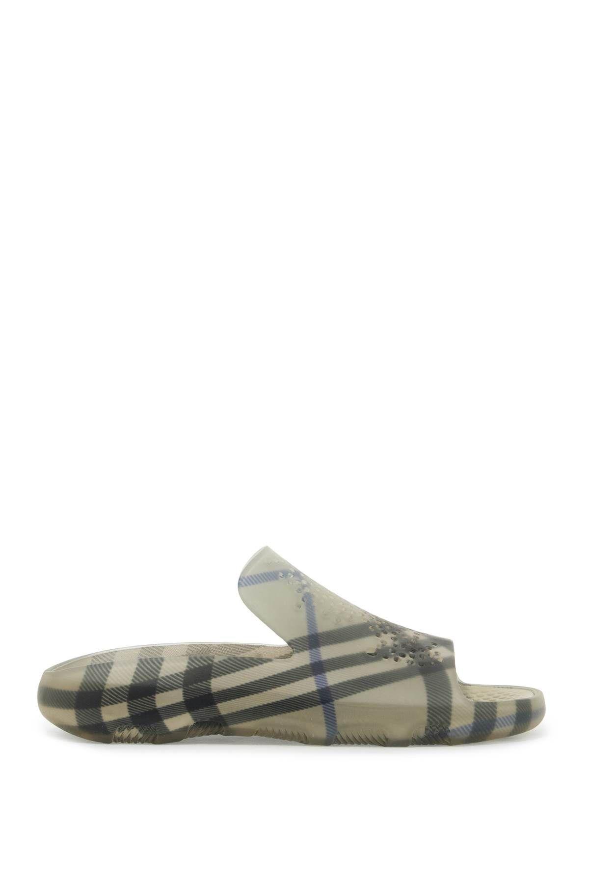 BURBERRY Ered  Rubber Checkered Stingray In Neutro Product Image