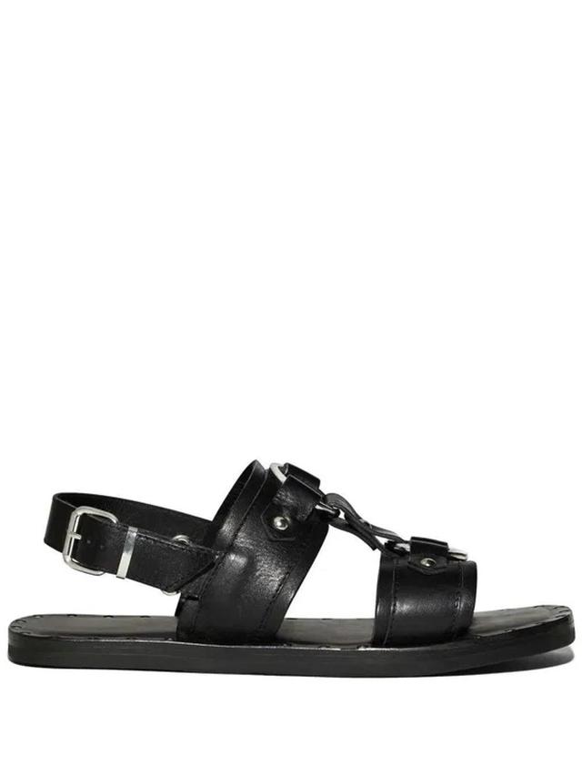 DSQUARED2 Black Men's Dsquared Flat Sandals For Ss23 In Testa Di Moro Product Image