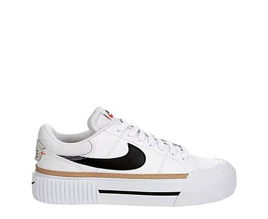 Nike Womens Court Legacy Lift Platform Casual Sneakers from Finish Line - White Product Image