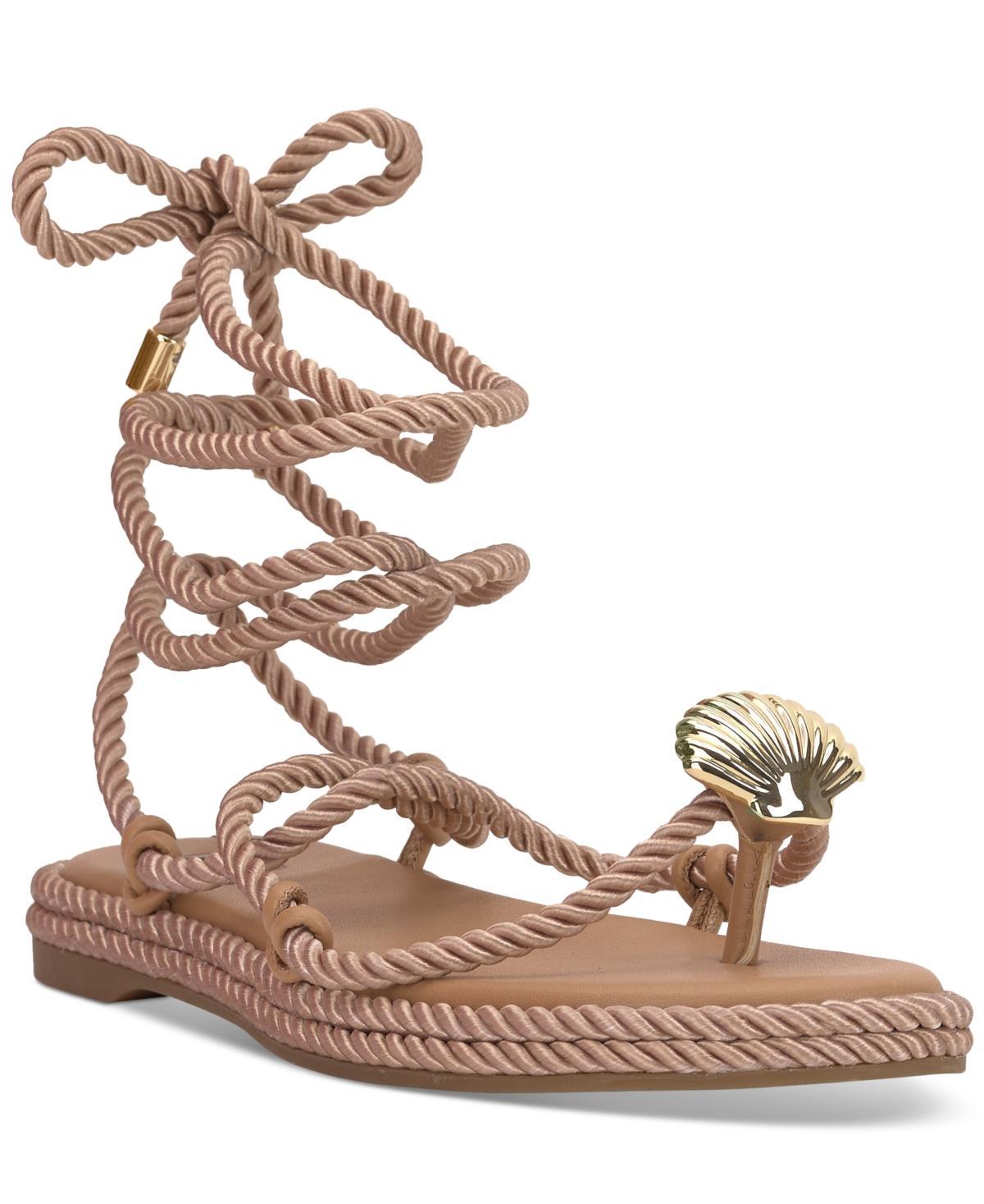 I.n.c. International Concepts Womens Mabry Lace-Up Flat Sandals, Created for Macys Product Image