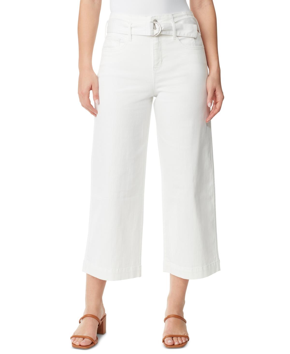 Gloria Vanderbilt Womens Cropped Wide-Leg Belted Jeans Product Image