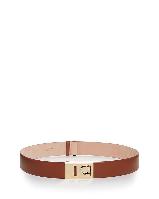 Ferragamo Womens Hug Gancini Leather Belt Product Image