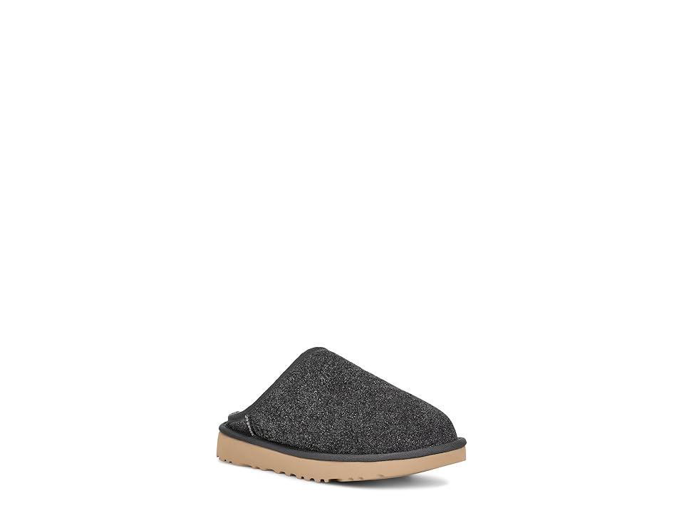 Mens UGG® Classic Slip-On Shaggy Suede Slipper - Dark Grey Product Image