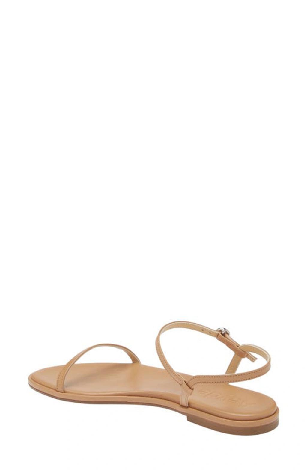 Nettie Leather Sandals In Beige Product Image