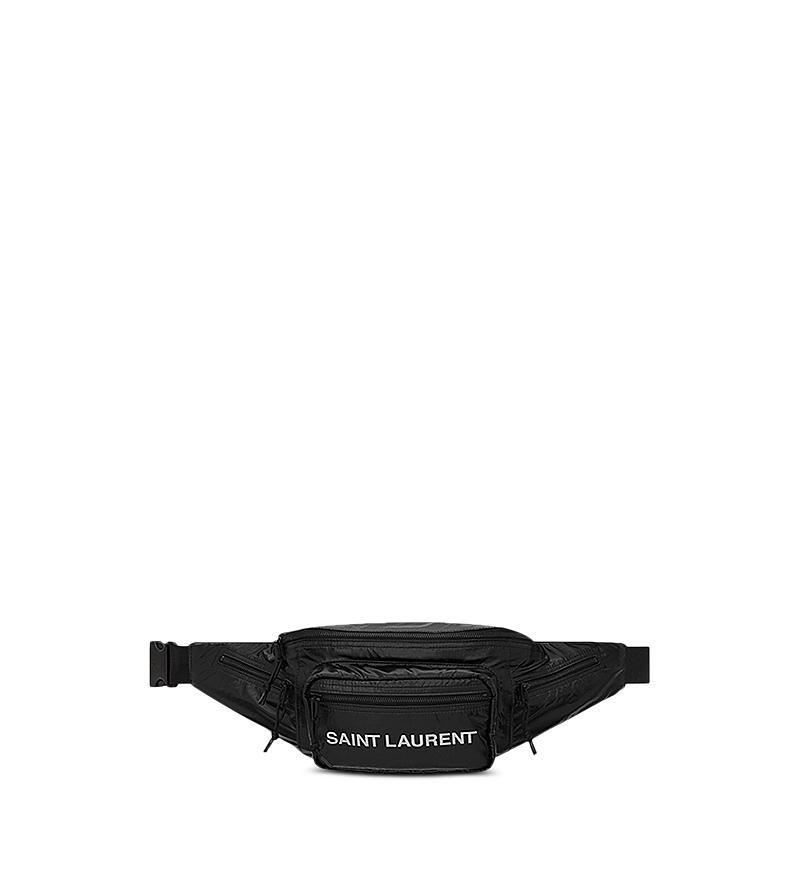 Saint Laurent - Logo-print Ripstop Crossbody Bag - Mens - Black Product Image