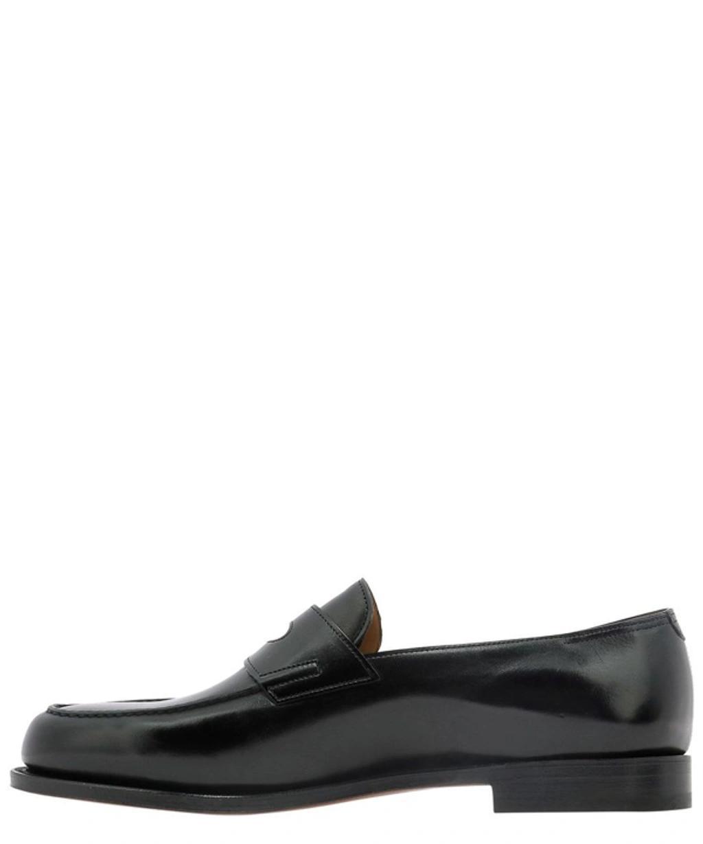 Black Lopez Leather Loafers Product Image