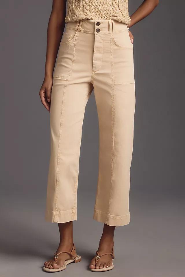 The Skipper Seamed High-Rise Crop Wide-Leg Pants by Pilcro Product Image