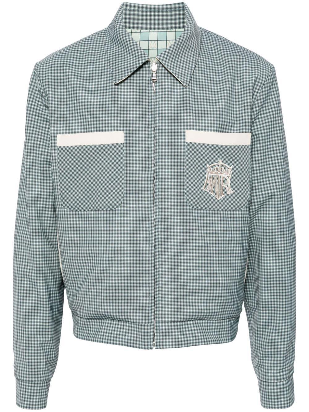 AMIRI Reversible Checked Shirt Jacket In Green Product Image