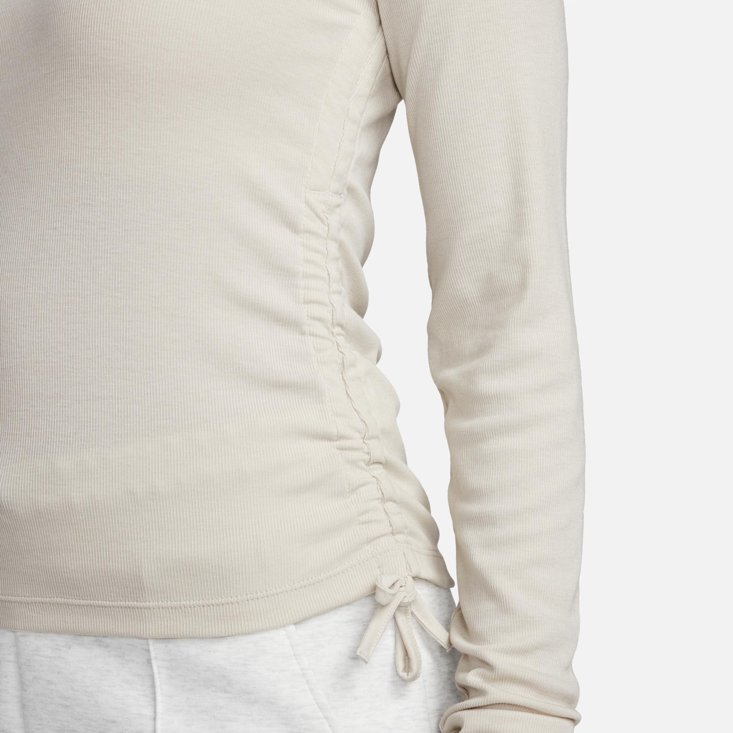 Nike Essential ribbed drawstring long sleeve T-shirt Product Image