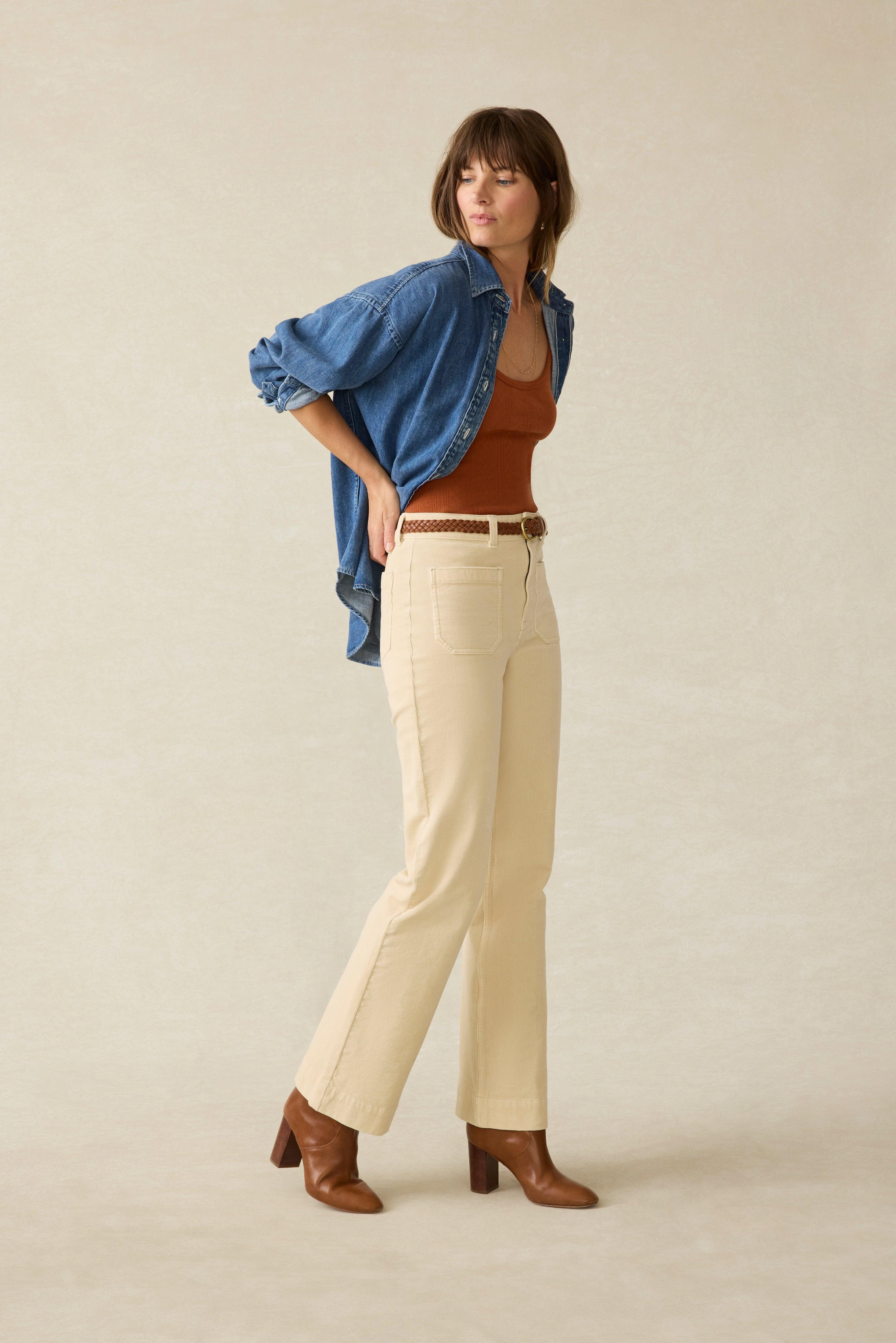 Softstretch Cord Patch Pocket Pant - Summer Sand Female Product Image