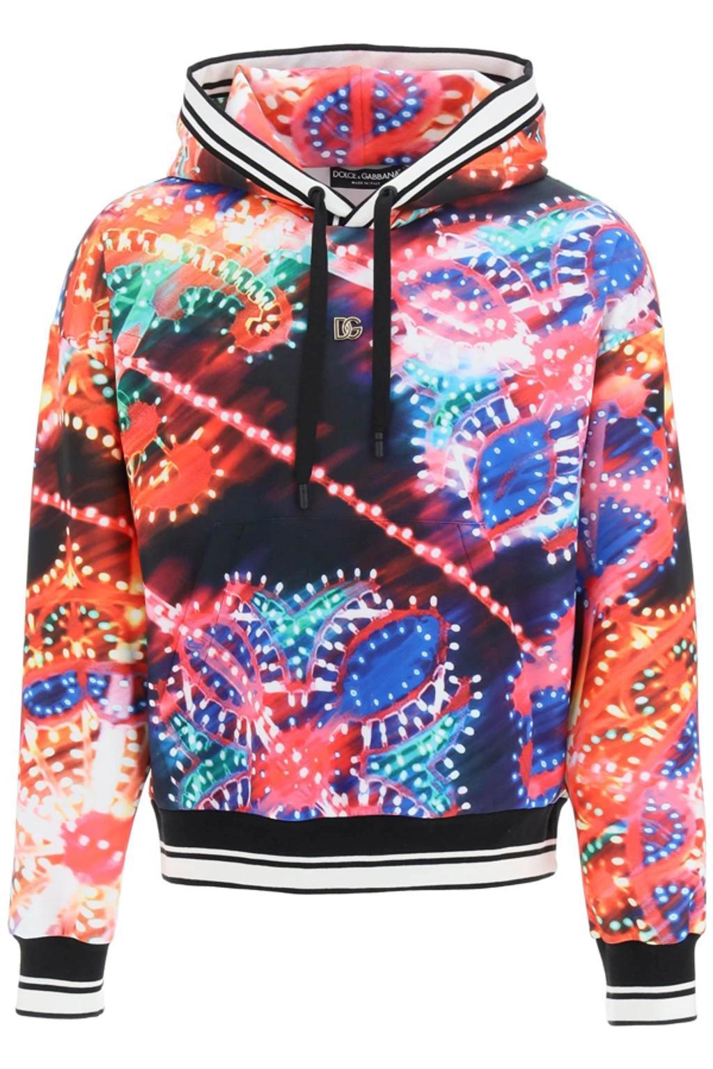 Luminaire-print Stretch-cotton Hoodie In Luminarie Product Image