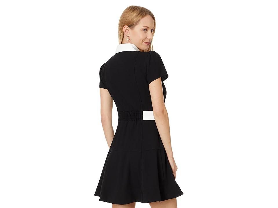 CeCe Collared Short Fit Flare Dress W/ Waist Tabs (Rich ) Women's Dress Product Image