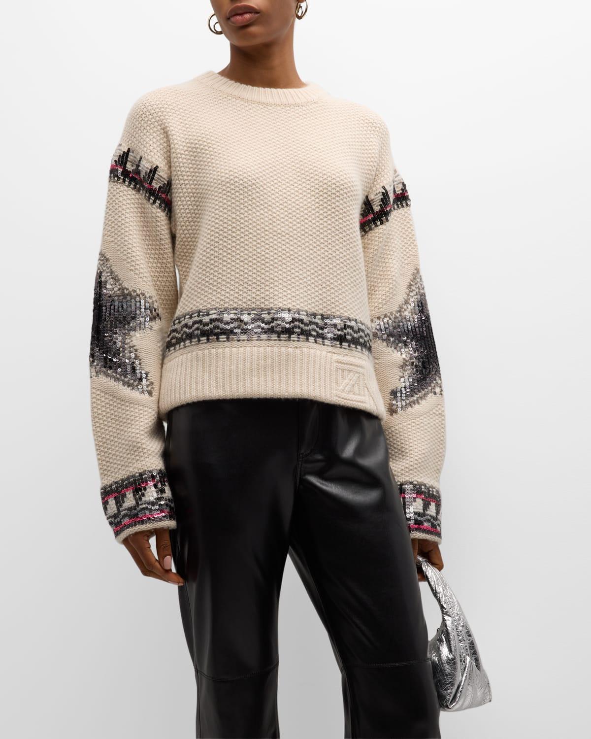 Kanson Sequins Cashmere Jumper Product Image