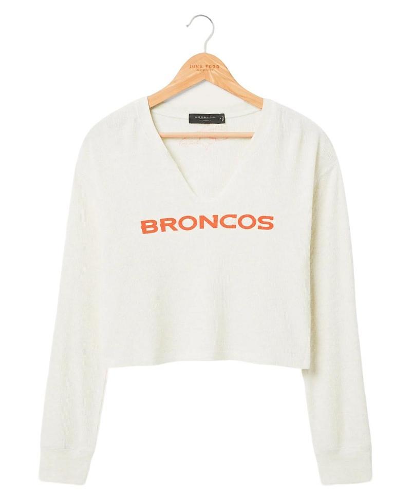 Junk Food Clothing Womens Nfl Denver Broncos Sunday Crop Thermal Product Image