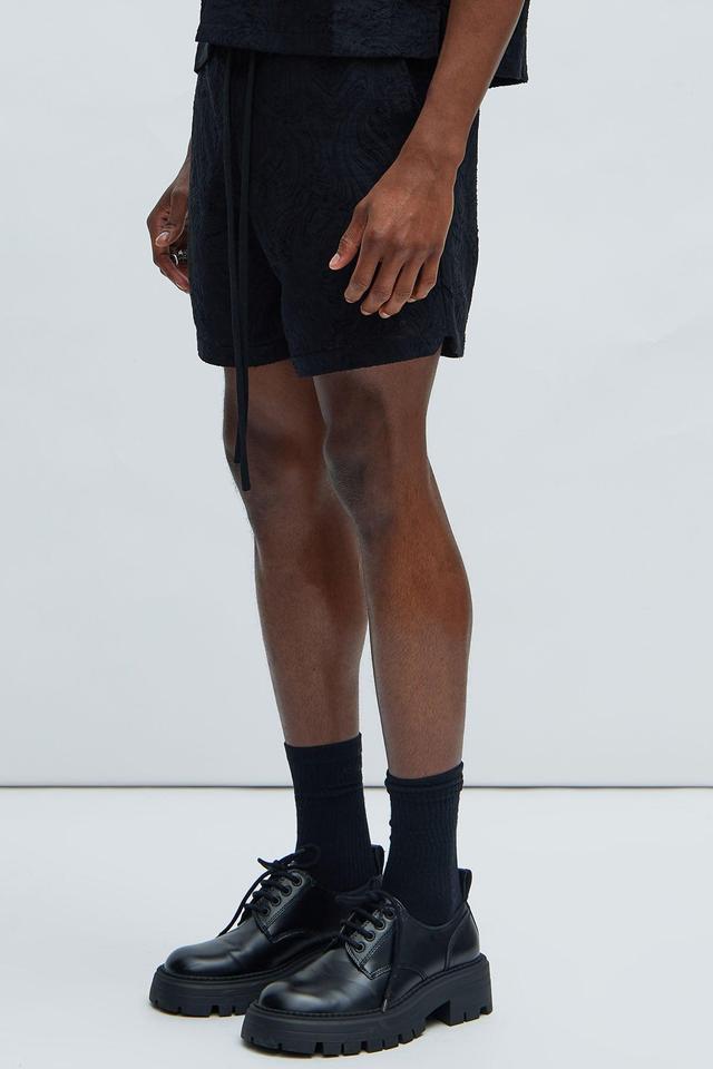 Mirage Textured Warmup Shorts - Black Product Image