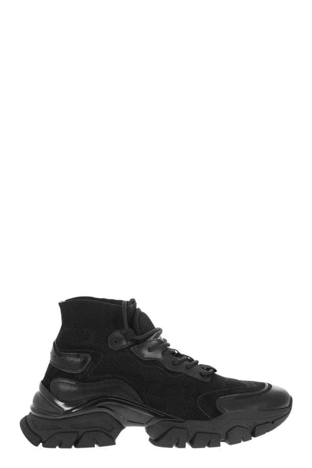 MONCLER Men's Leave No Trace - High-top Trainers Sneaker In Black Product Image