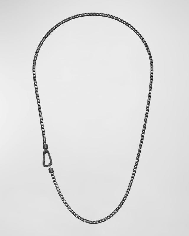 Mens Ulysses Franco Chain Necklace with Push Clasp in Silver, 52mm Product Image